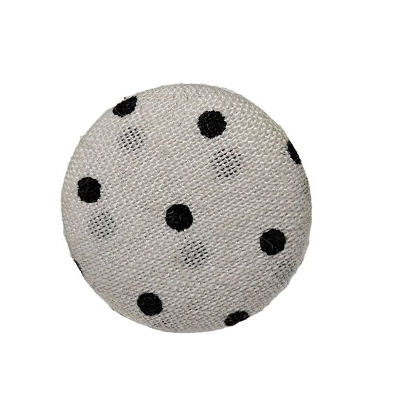 Vintage Polka Dot Fabric Covered Earrings Retro 50s 60s Fashion Jewelry Women - Picture 2 of 4